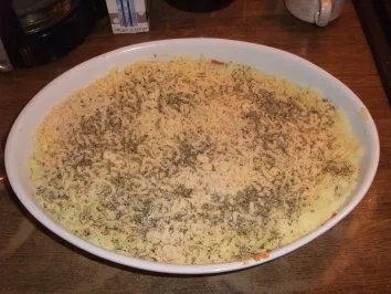 Rezept: Schnitzel-Püree-Auflauf "Mailänder Art" Bild Nr. 4 Schnitzel-Püree-Auflauf "Mailänder Art" - Rezept - Bild Nr. 4