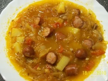 Rezept: Eintopf - deftiger Sauerkrauteintopf Bild Nr. 3 Eintopf - deftiger Sauerkrauteintopf - Rezept - Bild Nr. 3