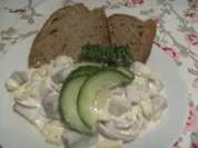 Rezept: Matjes-Happen in Curry-Sahne Matjes-Happen in Curry-Sahne - Rezept