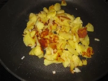 Lebergeschnetzeltes mit Bratkartoffeln und Salat - Rezept - Bild Nr. 6