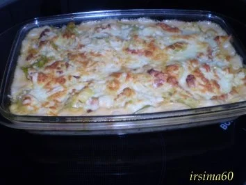  Porree mit Kasseler in Käsesoße - Rezept