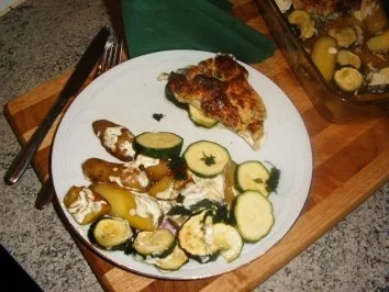 Seelachsfilet mit Frischkäsekruste - Rezept