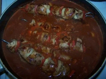 Rezept: Putenschaschlik mit Ofenkartoffeln, WW geeignet Bild Nr. 6 Putenschaschlik mit Ofenkartoffeln, WW geeignet - Rezept - Bild Nr. 6