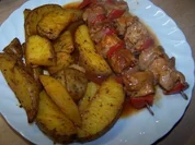 Putenschaschlik mit Ofenkartoffeln, WW geeignet - Rezept