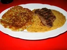 Pfefferrahm-Steak mit Rösti - Rezept