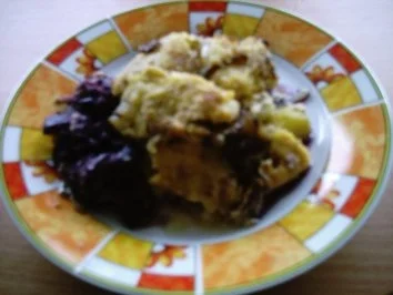 Auflauf:  mit Rotkohl, Hähnchenbrust und Kartoffeln - Rezept