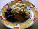 Auflauf:  mit Rotkohl, Hähnchenbrust und Kartoffeln - Rezept