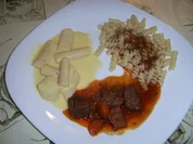 Barolofleischtopf mit Fussili und Schwarzwurzelgemüse - Rezept