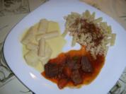Barolofleischtopf mit Fussili und Schwarzwurzelgemüse - Rezept
