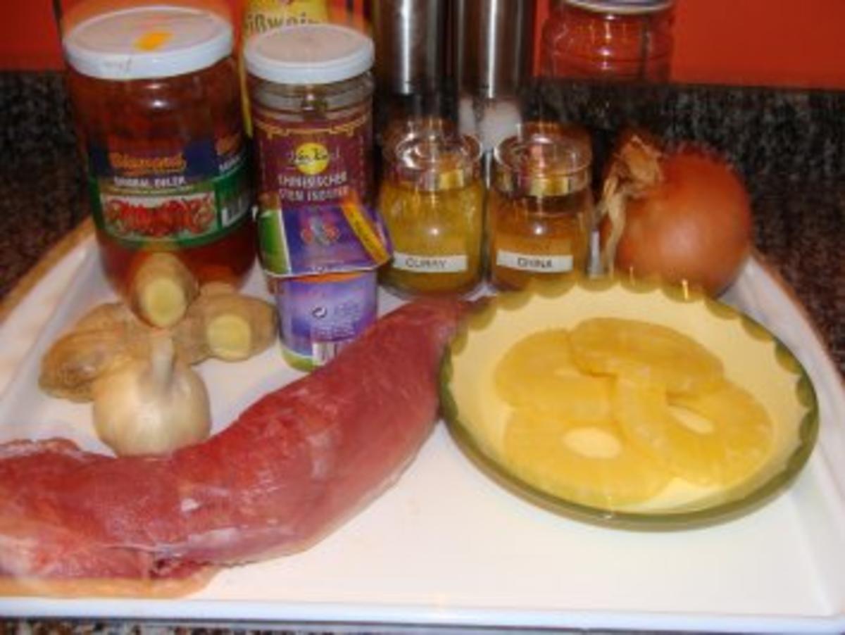Fleisch : - Schweinefiletstreifen in Currysauce - - Rezept - Bild Nr. 3