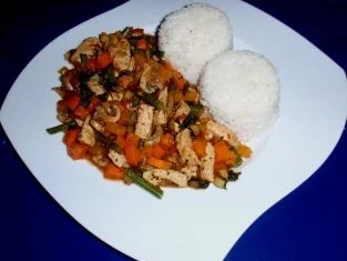 Fleisch-Gemüse-Pfanne mit Basmatireis - Rezept - Bild Nr. 6