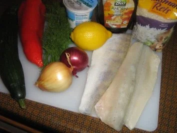 Rezept: Zanderfilet auf Dill-Gurken an Paprikareis Bild Nr. 3 Zanderfilet auf Dill-Gurken an Paprikareis - Rezept - Bild Nr. 3