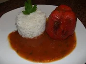 Rezept: Gemüse: PAPRIKASCHOTEN mit Hackfleischfülle Gemüse: PAPRIKASCHOTEN mit Hackfleischfülle - Rezept