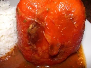 Gemüse:   PAPRIKASCHOTEN  mit Hackfleischfülle - Rezept - Bild Nr. 7