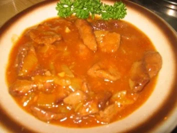 Fleisch: Geschnetzelte Schweineleber an Marsalasösschen - Rezept