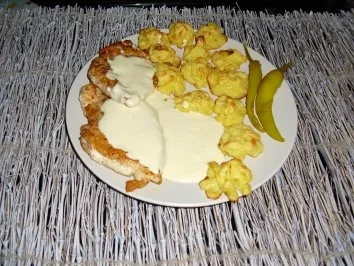 Schnitzel mit Senfcreme - Rezept