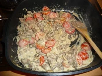 Geflügelleber in Salbeisauce mit Nudeln - Rezept - Bild Nr. 5