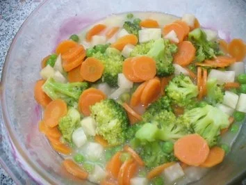 gefüllte Schweinsröllchen, Semmelknödel und Mischgemüse - Rezept - Bild Nr. 18