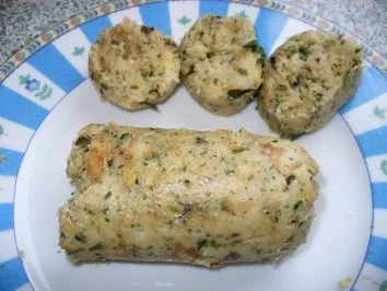 gefüllte Schweinsröllchen, Semmelknödel und Mischgemüse - Rezept - Bild Nr. 15