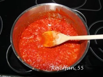 Gefüllte Auberginen in Tomaten-Olivensoße - überbacken - Rezept - Bild Nr. 2