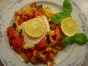 Fisch mediteran... heute "Marlin"... eine seltene Köstlichkeit... - Rezept