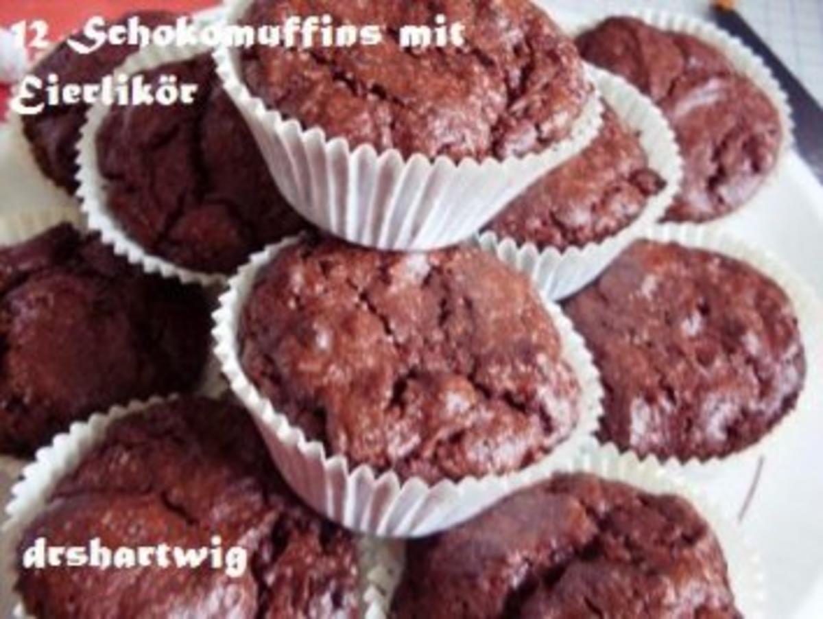 Kuchen~Muffin~Schoko mit Eierlikör - Rezept