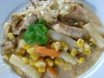 Putenschnitzel im Gemüsebett - Rezept