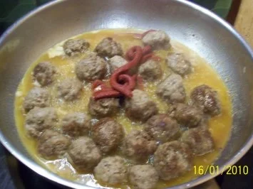 Hackfleischbällchen Gemüsepfanne mit Reis - Rezept - Bild Nr. 3