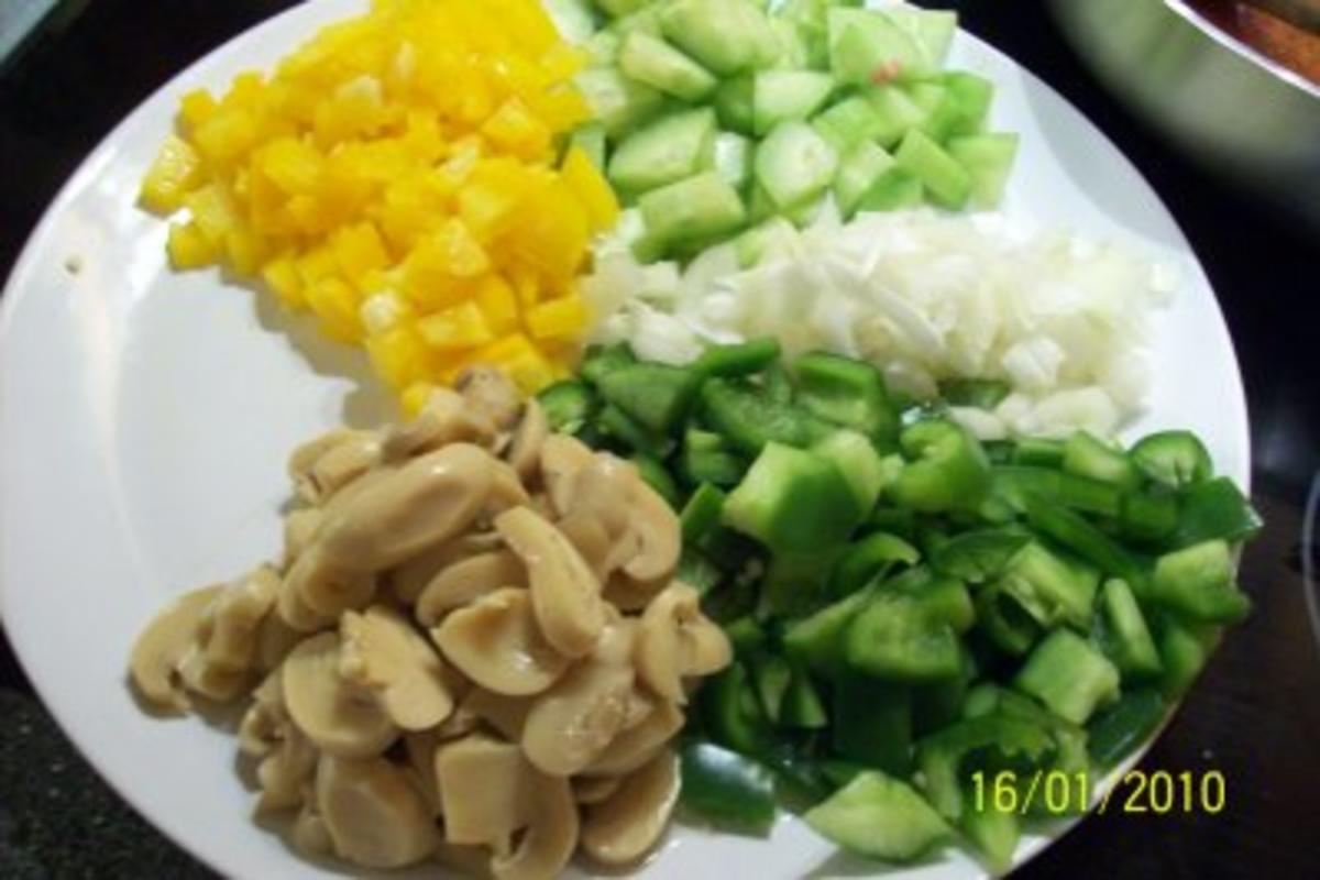 Hackfleischbällchen Gemüsepfanne mit Reis - Rezept - Bild Nr. 4