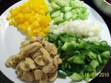 Hackfleischbällchen Gemüsepfanne mit Reis - Rezept - Bild Nr. 4