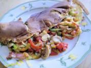 Rezept: Gefülltes Eier-Omelette Gefülltes Eier-Omelette - Rezept