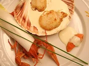 Norwegische Jakobsmuscheln in Ingwer-Orangenschaum - Rezept