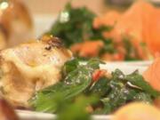 Gefüllter Tintenfisch mit Papaya-Ruccola-Salat á la Henssler - Rezept