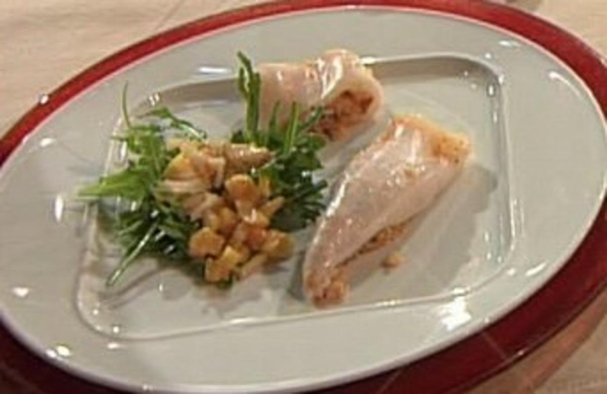Gefüllter Tintenfisch mit Papaya-Rucola-Salat (Aleks Bechtel) - Rezept ...
