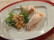 Gefüllter Tintenfisch mit Papaya-Rucola-Salat (Aleks Bechtel) - Rezept