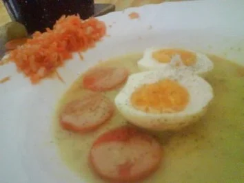 Rezept: Eier mit Senfsauce, karamelisierten Möhren und Apfel-Möhren-Salat Eier mit Senfsauce, karamelisierten Möhren und Apfel-Möhren-Salat - Rezept