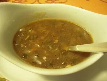 Spanferkelrollbraten an Balsamico-Linsen - Rezept - Bild Nr. 9