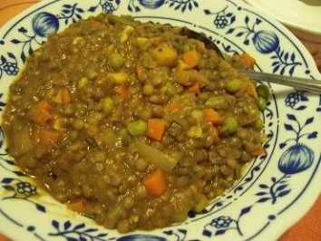 Spanferkelrollbraten an Balsamico-Linsen - Rezept - Bild Nr. 8