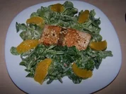 Warmer Lachs auf Feldsalat - Rezept