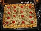 Schweinefilet-Gyros auf Pizzateig - Rezept