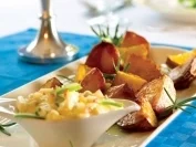 Putenspieße zu Ofenkartoffeln - Rezept