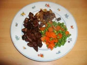 Mary's Hühnchenherzen in Butter gebraten mit Gemüse - Rezept