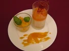 Mascarpone-Orangen-Creme mit Bitter-Gelee und Orangen-Basilikum-Sorbet - Rezept