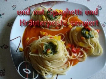 Spaghetti mit Paprikasauce - Rezept