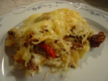 "Kleines Jubiläum 500"  Hack-Sauerkraut-Auflauf mit Käse überbacken... - Rezept - Bild Nr. 2