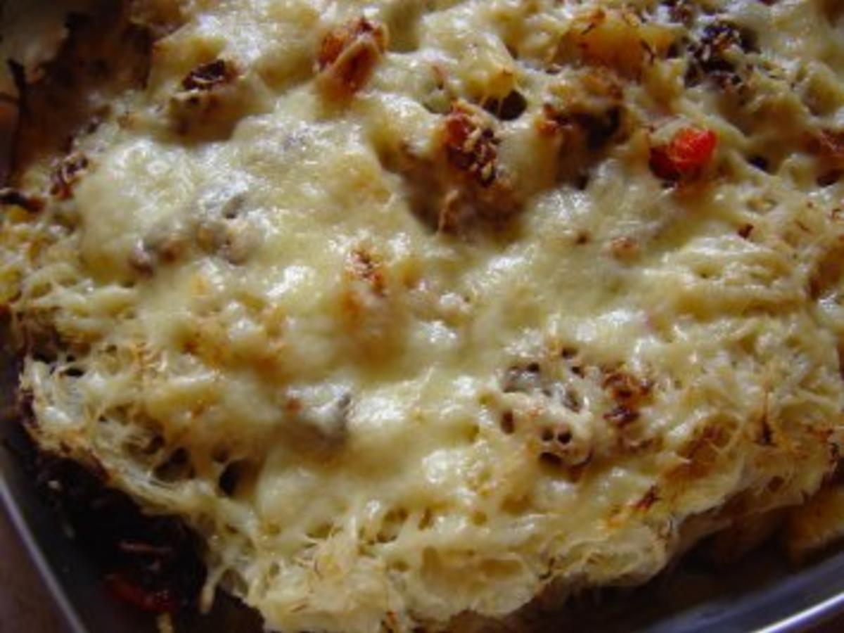 Kleines Jubiläum 500 Hack Sauerkraut Auflauf mit Käse überbacken ...