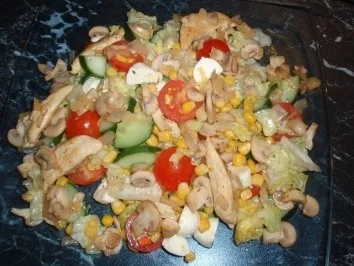 Rezept: Hendlbrust trifft auf Salatberg Bild Nr. 2 Hendlbrust trifft auf Salatberg - Rezept - Bild Nr. 2