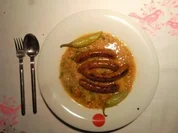 Linseneintopf mit Merguez-Würstchen - Rezept