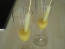 Holunderblüten-Zitronen-Sorbet im Reagenzglas - Rezept