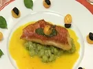 Rotbarbenfilet mit Kartoffel-Salat und Orangenblüten-Noilly-Prat-Soße - Rezept - Bild Nr. 9